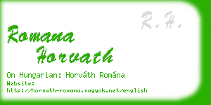 romana horvath business card